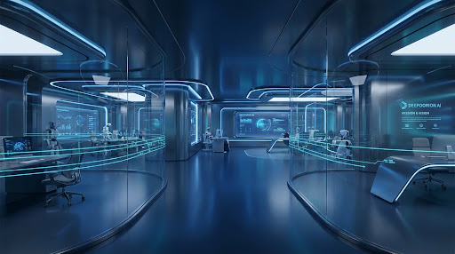 High-tech enterprise IT architecture visualization
